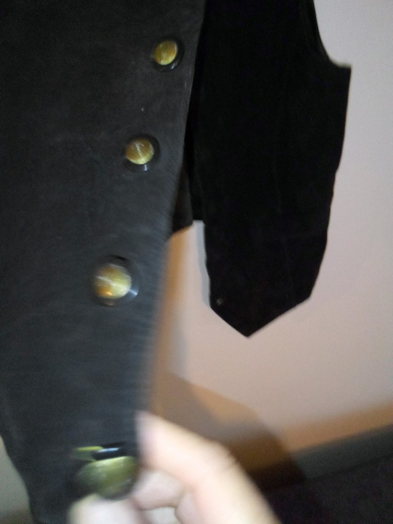 C&A siyah ön süet arka ince siyah astar XXL klasik vintage ön boy 75 - 5