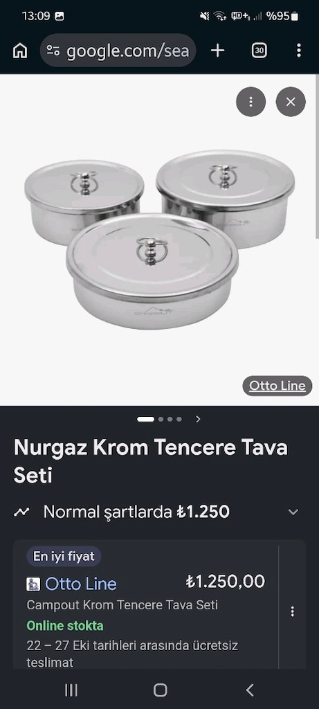 Kamp Krom Tencere Ve Tava Pişirme Seti - 7