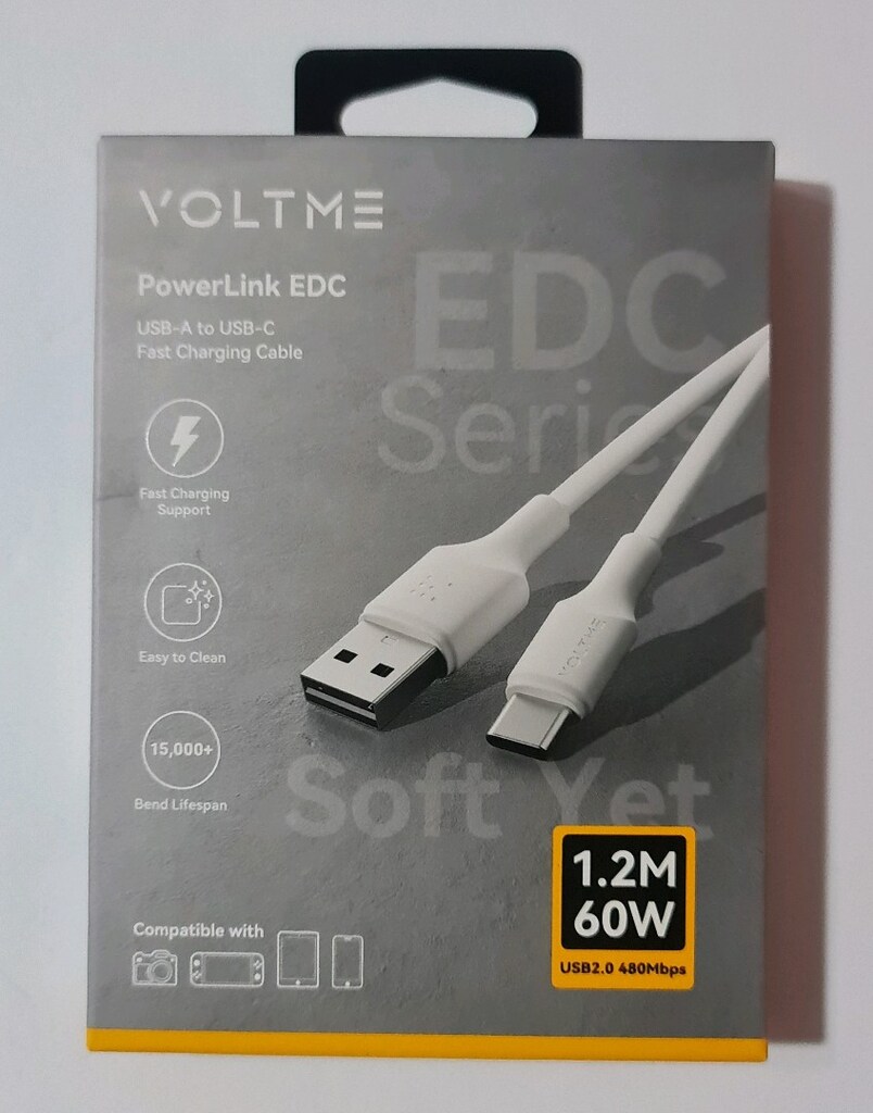 VOLTME Powerlink edc 60W USB to Type-C HIZLI Şarj Kablosu 1,2 BEYAZ. - 3