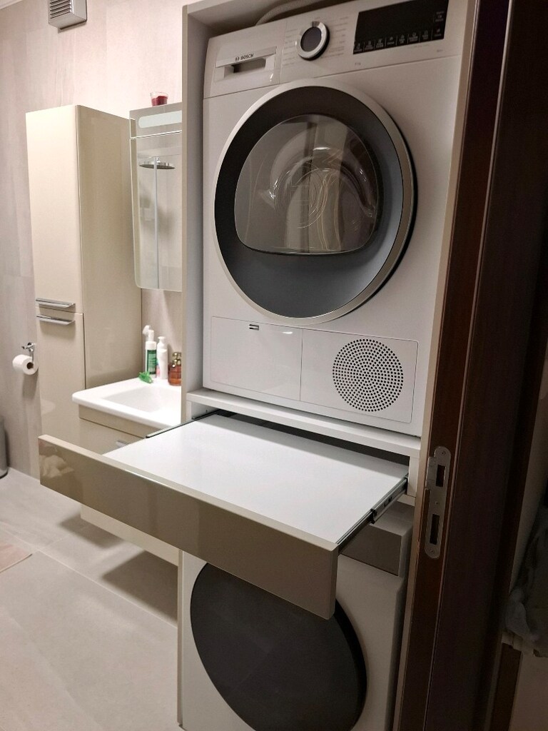 Çamaşır makinesi ve kurutma makinesi dolabı (vizon renk) - 4