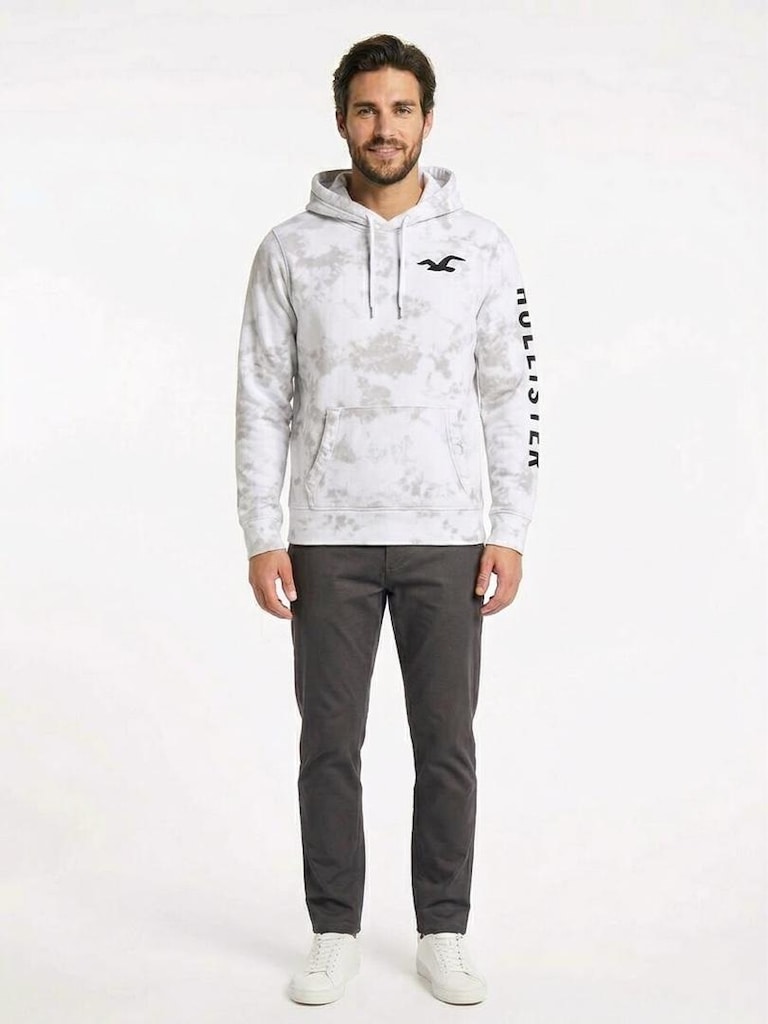Hollister Batik Desenli Kapüşonlu Hoodie - 2