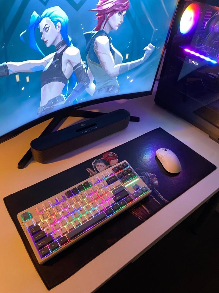 league of legends jinx & Vi temalı mousepad - 3