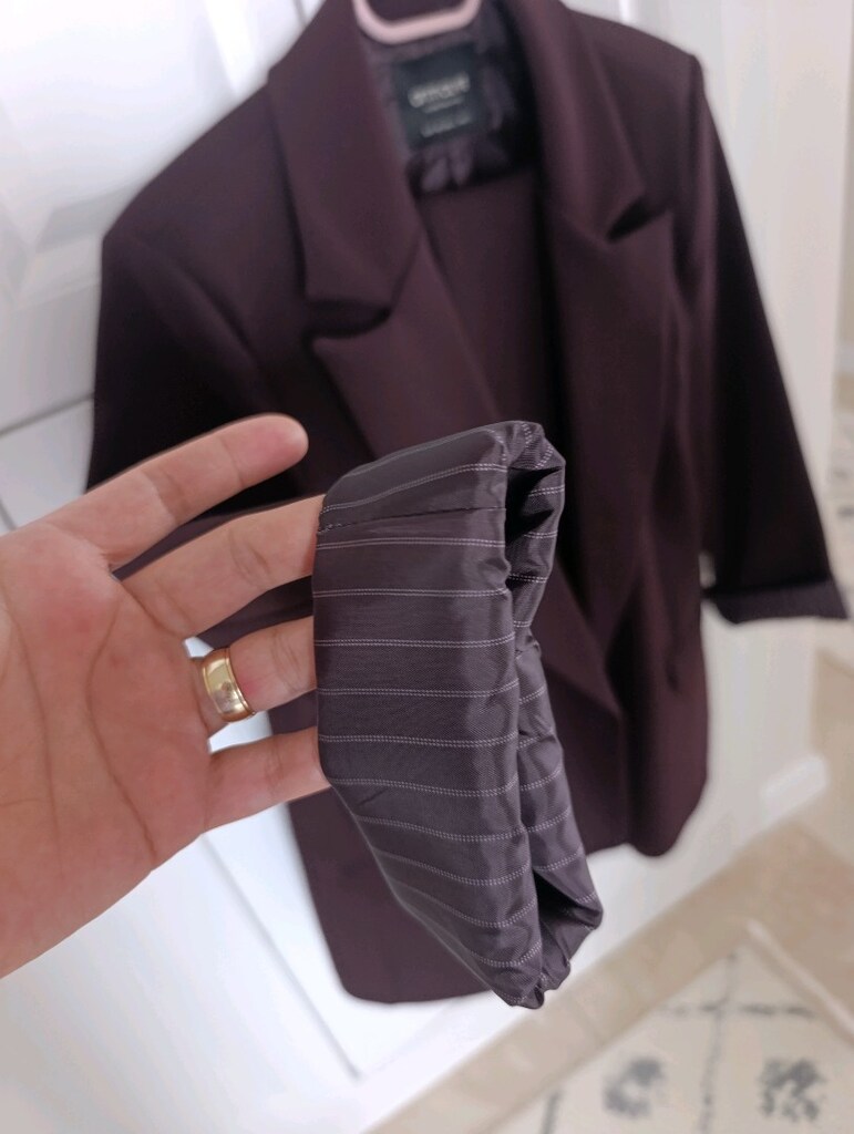 tek bir kez giyilmiş mürdüm rengi takım ceket pantolon 40 beden - 3