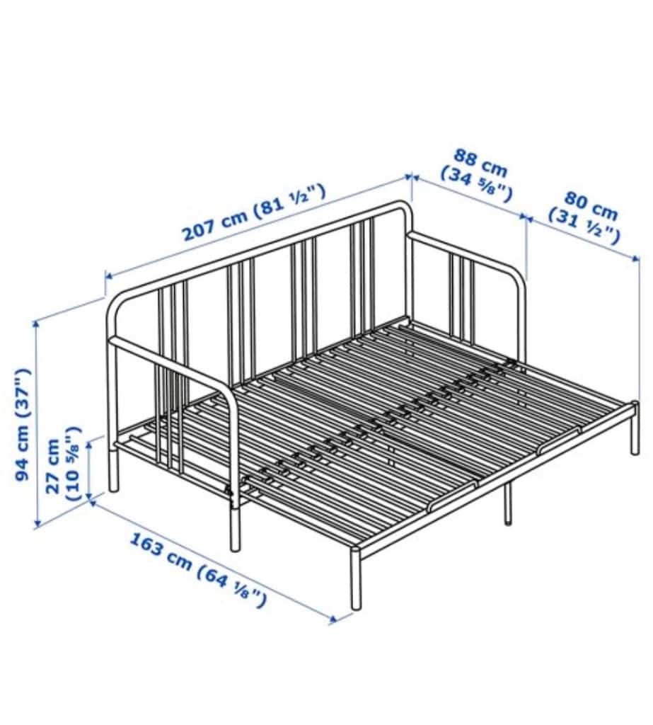 Sıfır Ayarında IKEA FYRESDAL Siyah Divan (Sadece 1 Kere Kullanıldı) - 8