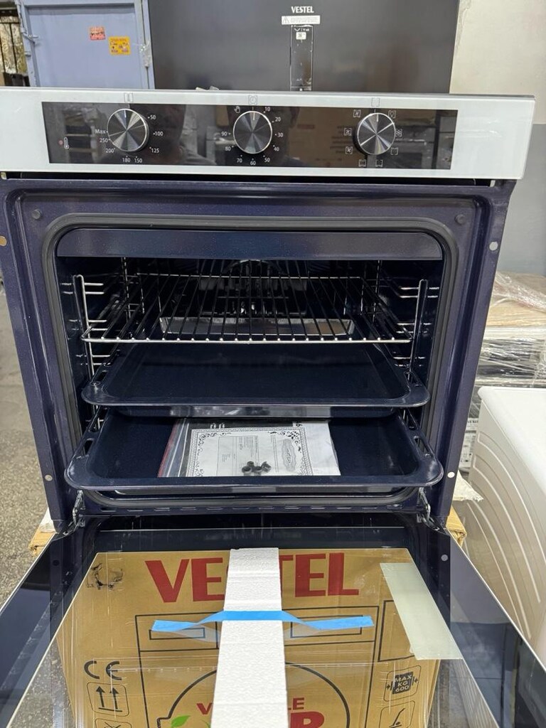 Luxell Ankastre Fırın Beyaz Cam 88 LT 9+1 Fonksiyon Dijital - 3