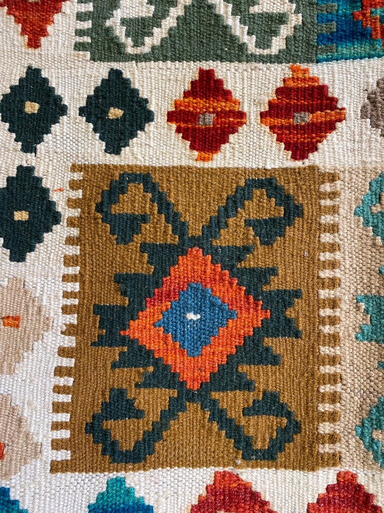 206x306 Afgan El dokuma kök boya kilim sıfır ürün - 3