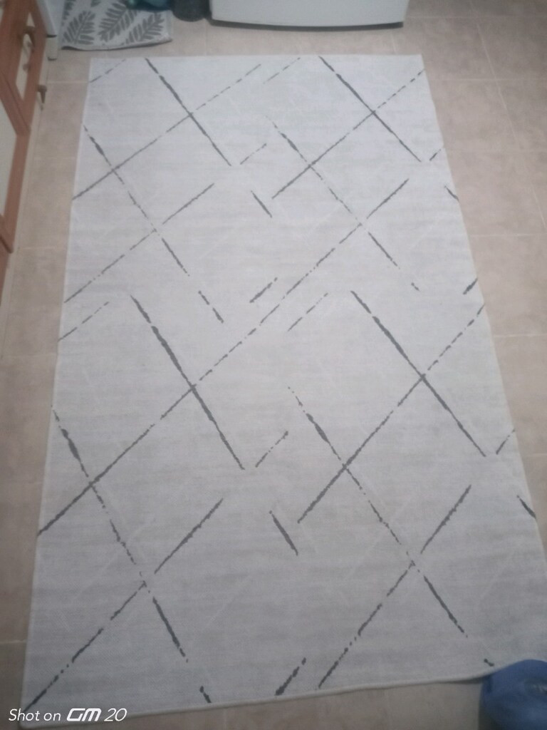 kaydırmaz taban kilim ekru siyah renk - 4