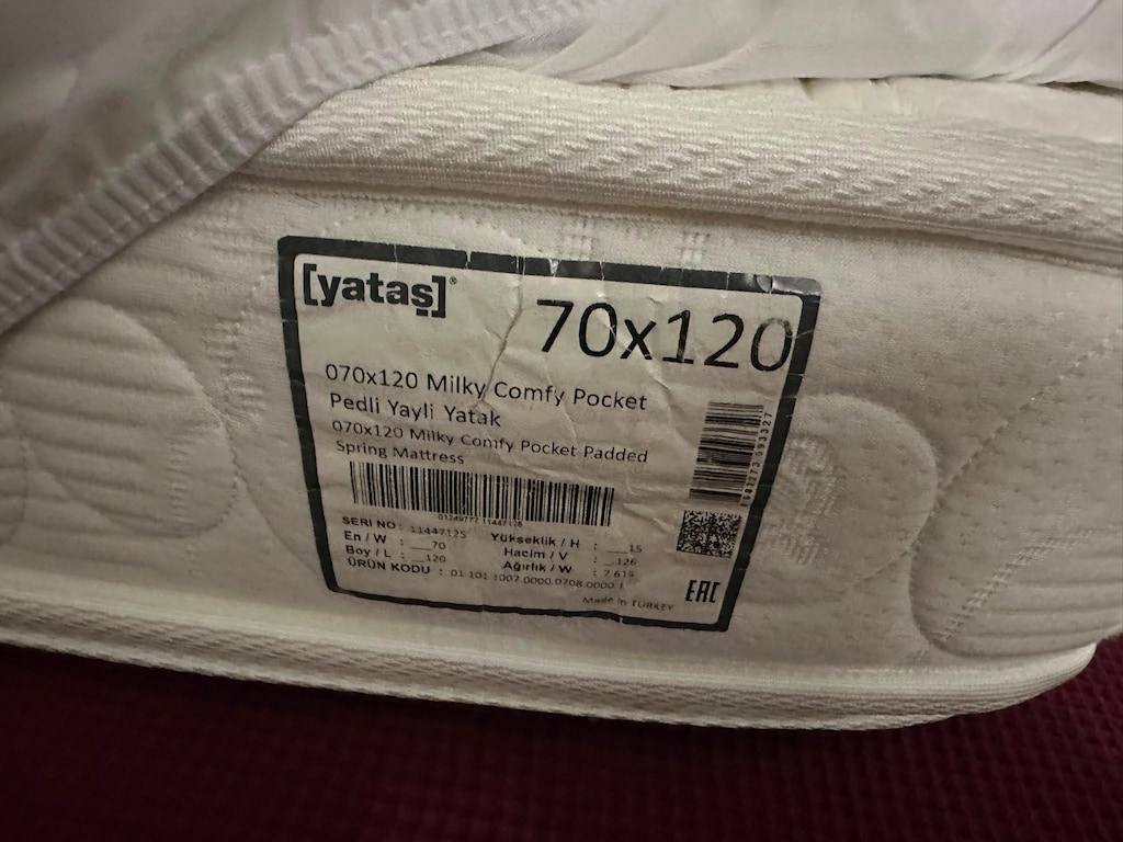 Prego Bergamo plus park yatak + yataş milky Comfy Paket yaylı yatak - 10