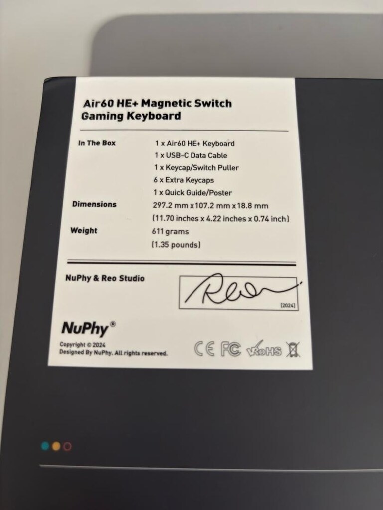 Kutusunda Temiz NuPhy Air60 HE (Manyetik Switch) Low Profile Klavye - 3