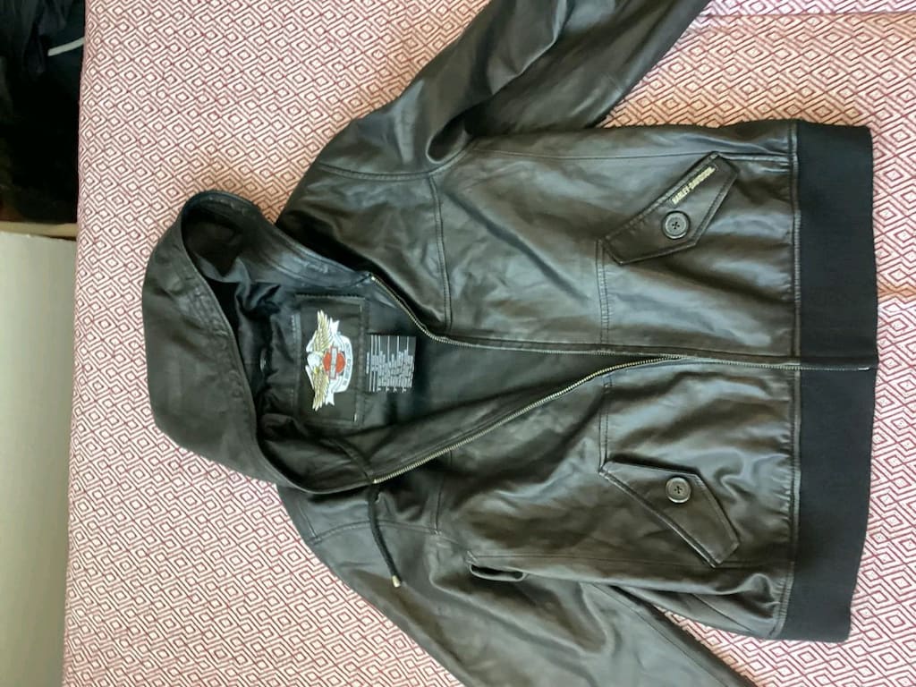 Harley Davidson kapüşon mont en 51boy 65 göğüs 49 L lastikli bel — görsel 10/12
