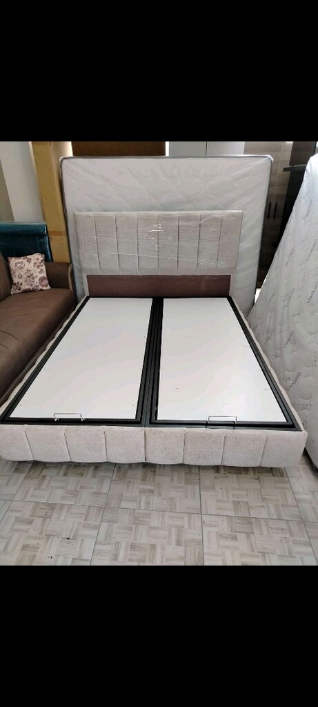 160/200 cm'lik baza Başlık yatak takım sandıklı baza - 5