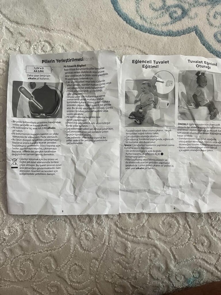 fisher price tuvalet sesli çalışıyor kutusunda - 7