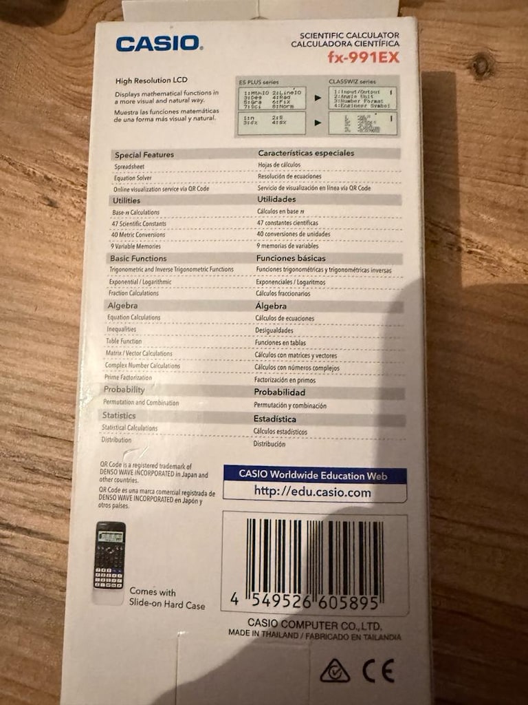 Casio fx-991EX ClassWiz 552 Fonksiyon – Kutulu, Kılavuzlu - 5