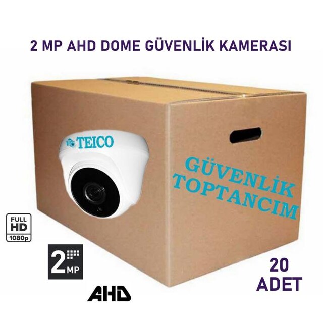 2 Mp Ahd Dome Güvenlik Kamerası Toptan Satışı 20 Adet Teico-1260-20