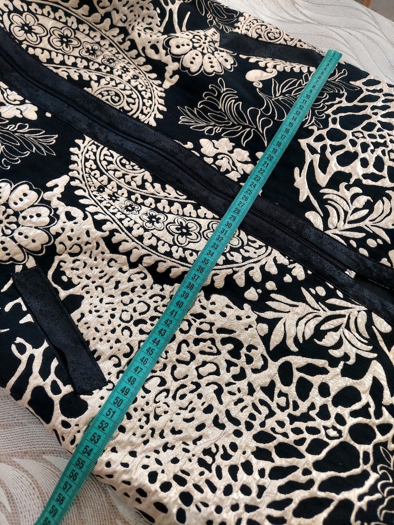 Otantik Kaftan Desen jakarlı uzun Ceket - 8