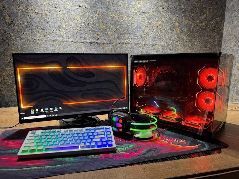 RX 5700 XT Oyun Bilgisayarı Ryzen 7 5700 16GB Full Set 25" 200Hz Monit - 5