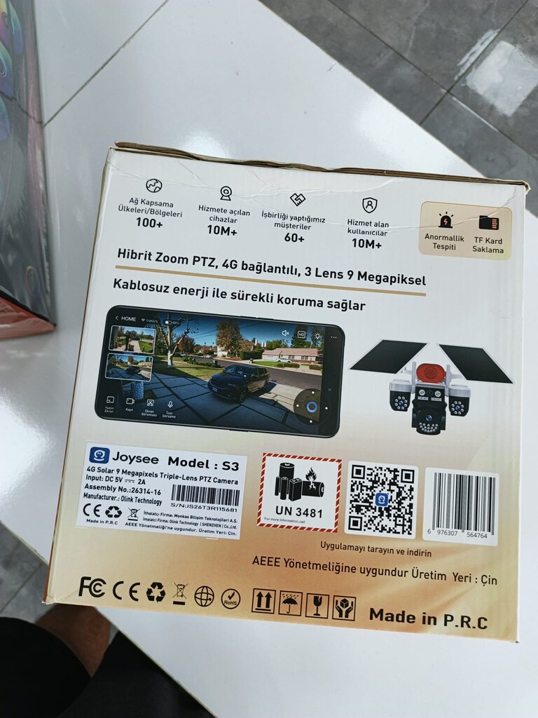 Joysee S3 9MP 4G Solar 3 Kameralı PTZ Güvenlik Kamerası - 3