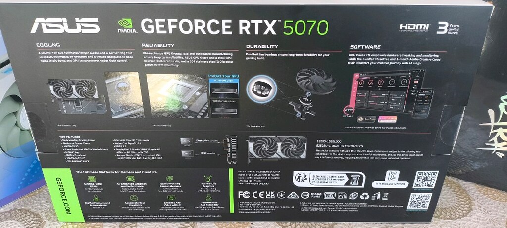 Asus dual oc edition RTX 5070 ekran kartı SIFIR KAPALI KUTU - 6