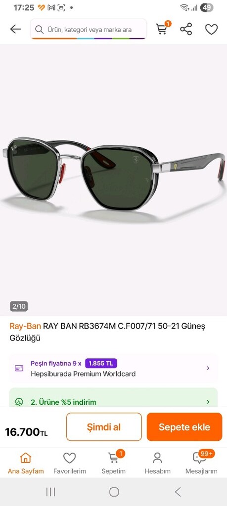 RAY-BAN SCUDERİA FERRARİ 3674 M ÖZEL SERİ - 11