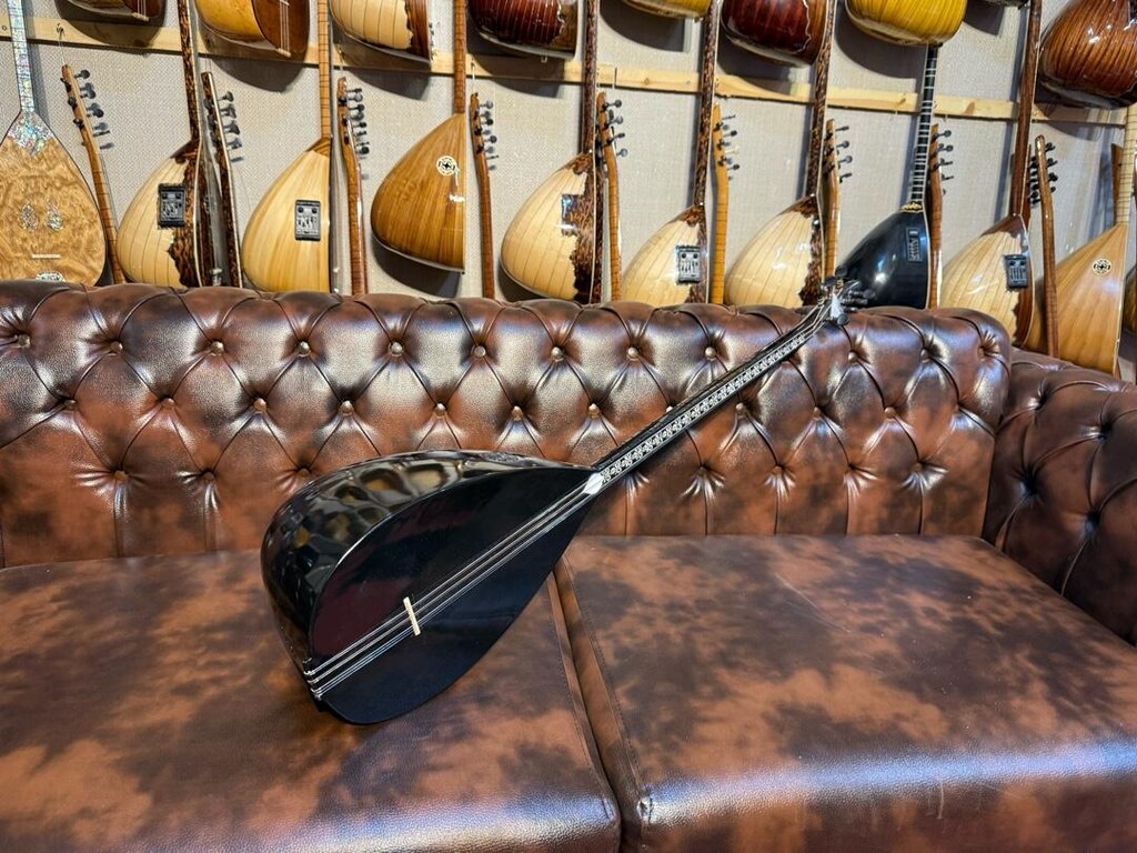 TAM PROFESYONEL 41 TEKNE SİYAH İNCİ UZUN SAP SAZ - 3