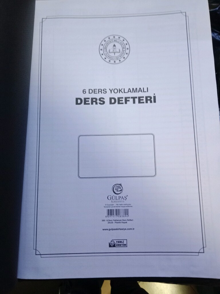 6 ders yoklamalı ders defteri - 2