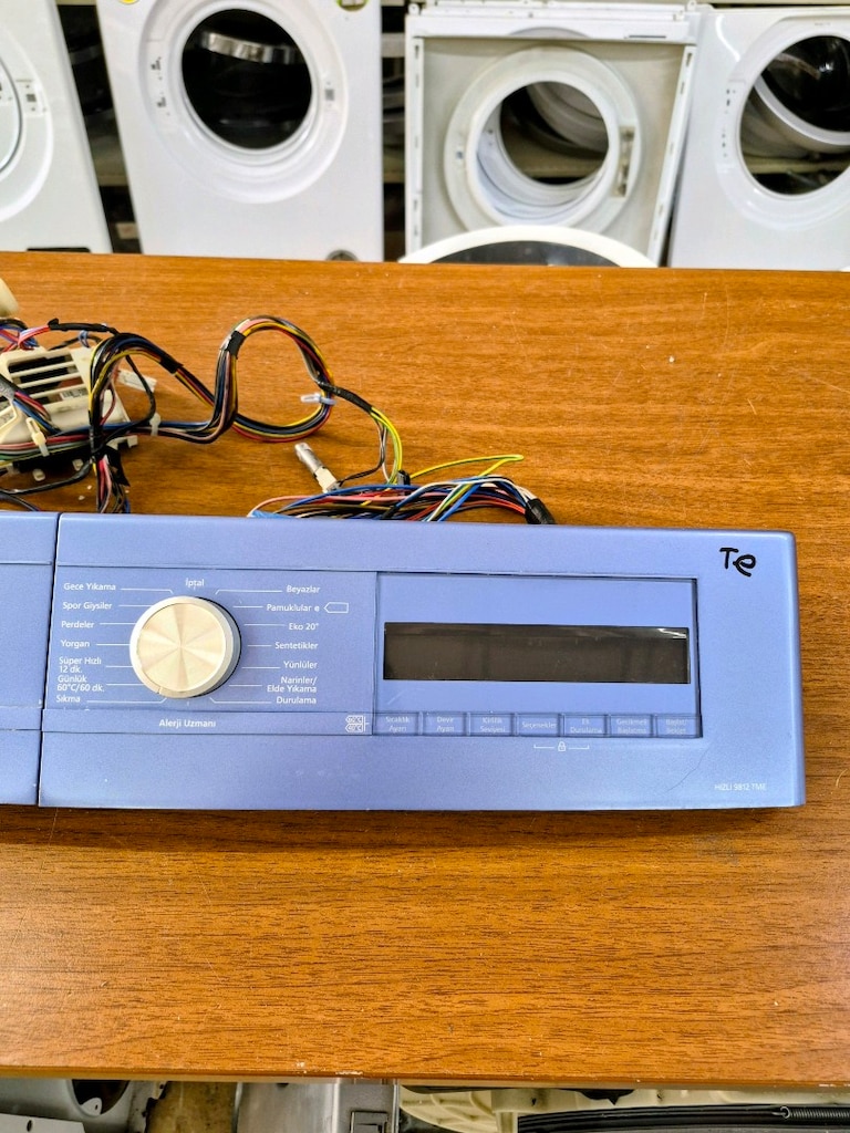 VESTEL Çamaşır Makinesi HIZLI 9812 TME Orijinal Ön Panel ve Kart (Mavi - 3