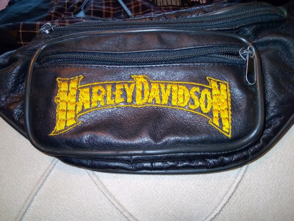 Harley Davidson bel çantası deri üç bölmeli - 10