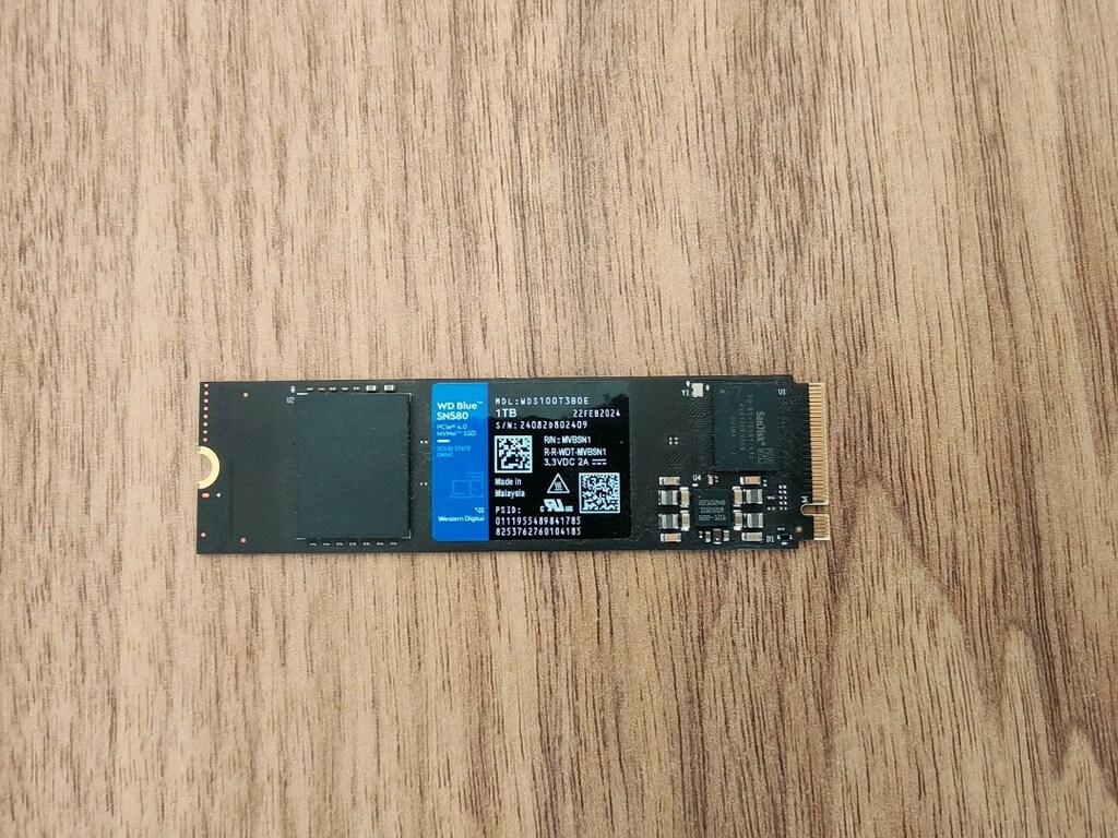 Wd Blue Sn580 1 Tb M2 Ssd Gen4 - 3