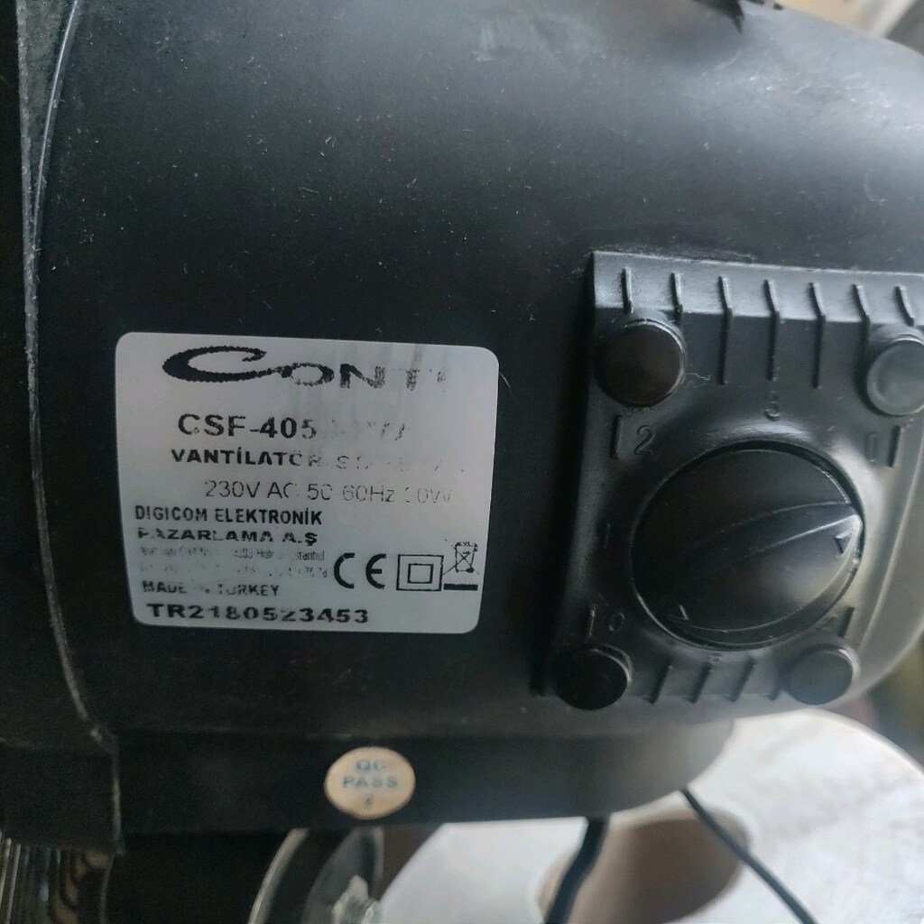 Temiz Conti CSF-405 Vantilatör - 50W Güçlü Soğutmanot.mada üstü modeli - 7