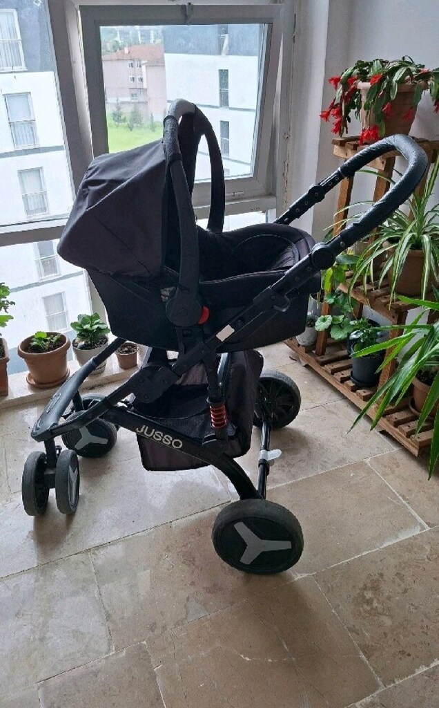 Jusso 3 Parça Set Bebek Arabası ve Puset (Temiz, Sorunsuz) - 2