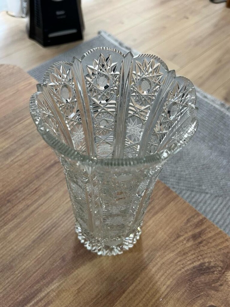 el kesme kristal cam vazo - 8