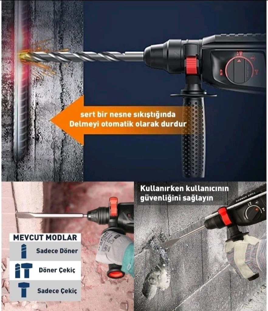 ASSUR 850W Metal Şanzıman Kırıcı Darbeli Hilti (Sıfır) - 5