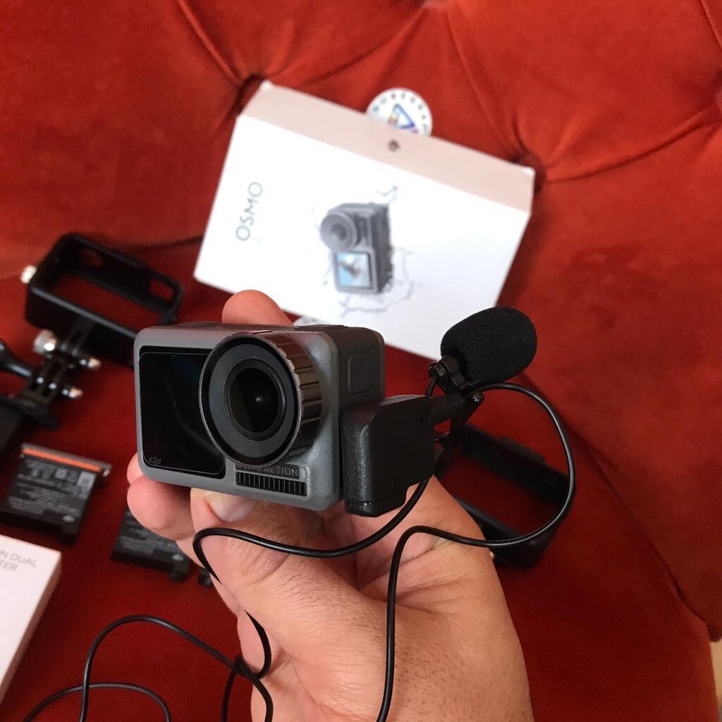 DJI osmo action 1 set harici mikrofon setli 3 batarya ve şarj yuva - 3