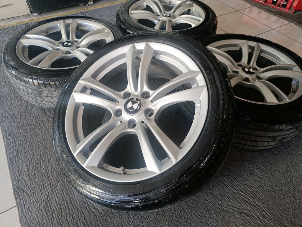 18 5x120 ön arka set bmw çelik jant lastik - 6