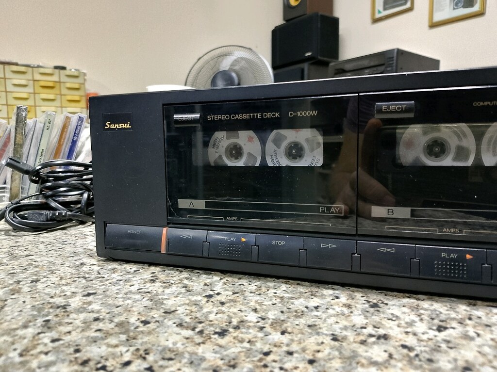 sansui d-1000w çift kaset deck.. - 7