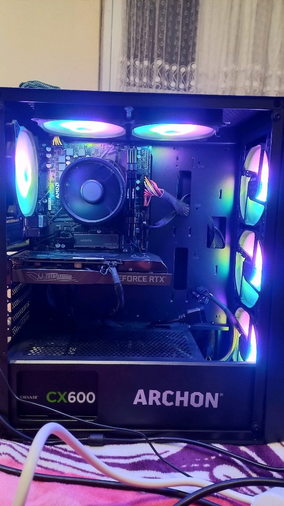 ANAKART + RAM + ARGB KASA PSU YEDEK PARÇA . EKRAN KARTI VE İŞLEMCi yok - 7