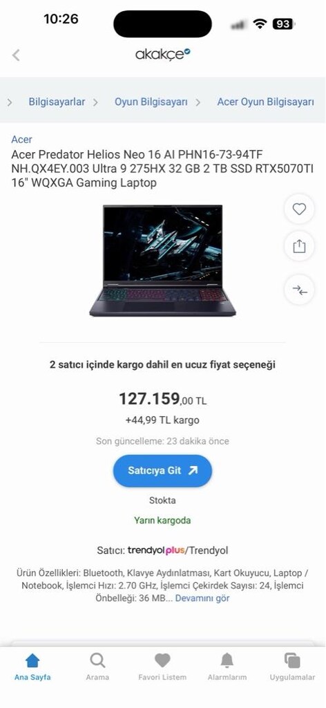 Acer Predator Helios Neo 16 AI NH.QX4EY.003 Intel Core Ultra 9 275HX 3 - 3