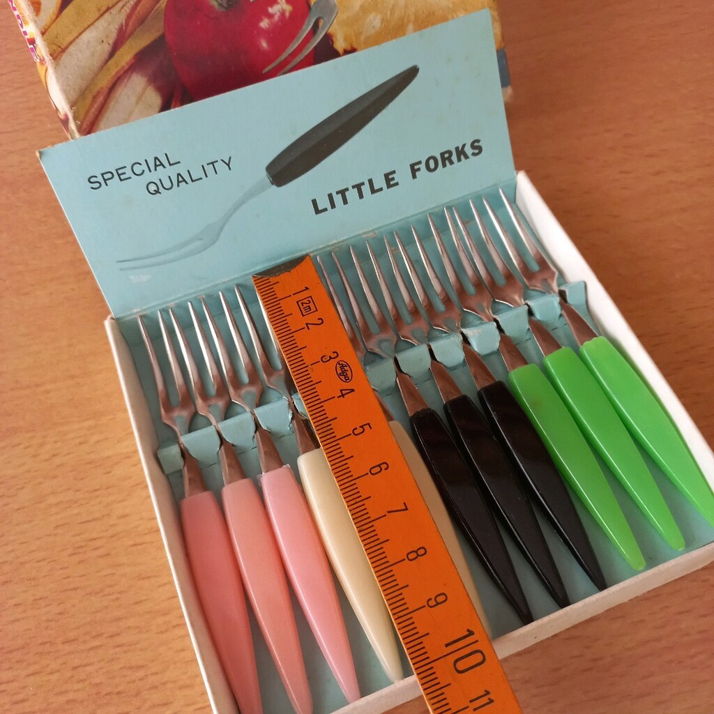 Vintage Little Fork 12'li mini Meyve Çatalı - 6