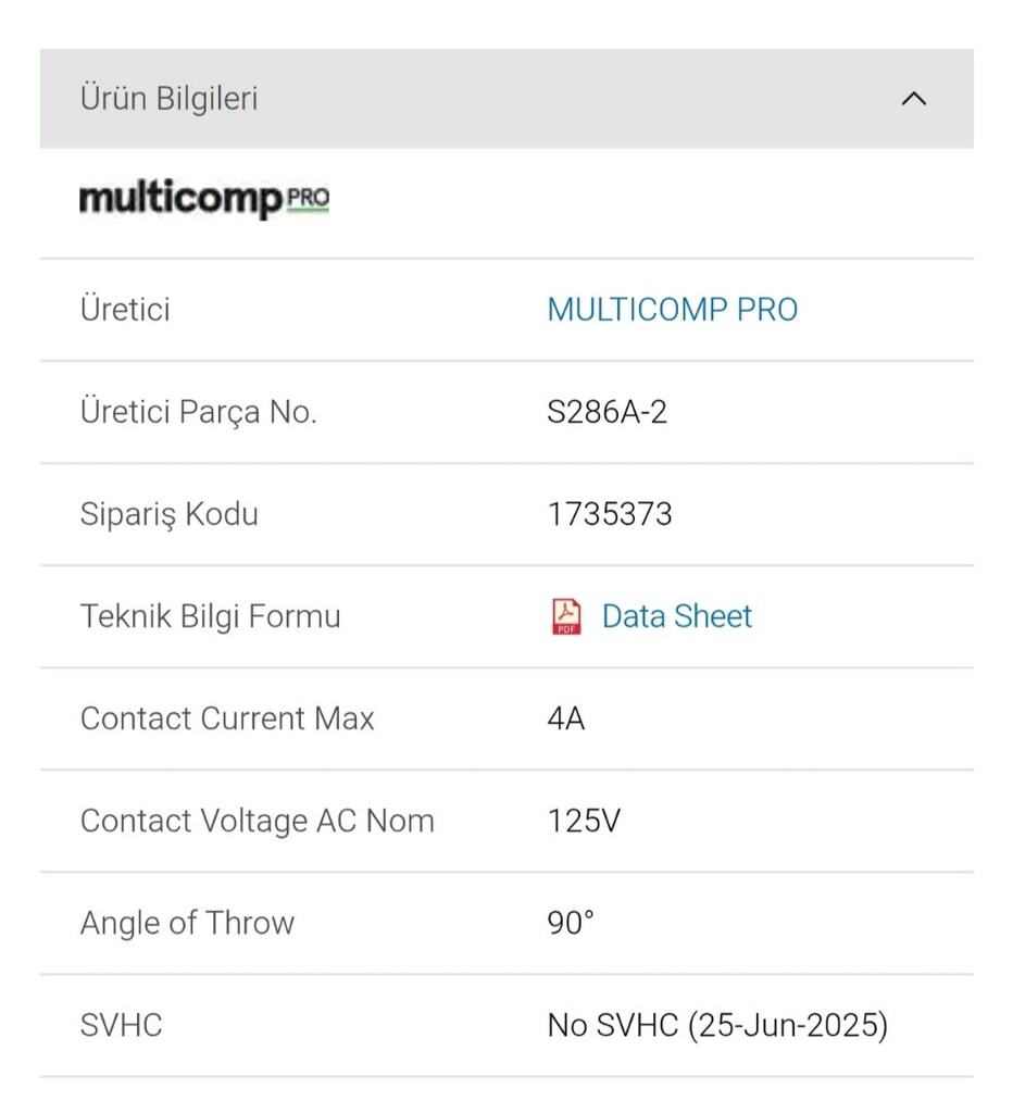 Multicom Pro S286A-2 Elektronik ON/OFF Kilit Anahtarı - 6