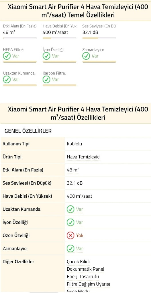 geçici süre indirim Xiaomi air purifier 4 hava temizleyici - 10