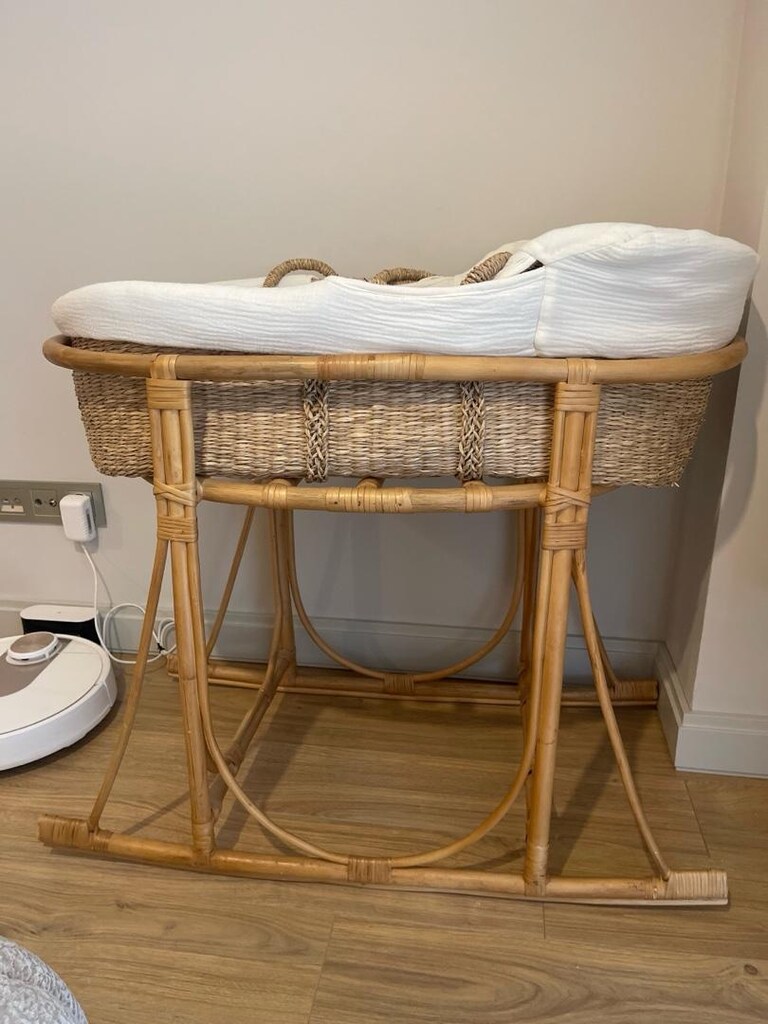 Zara Home Bambu Rattan Beşik Sepet - 2