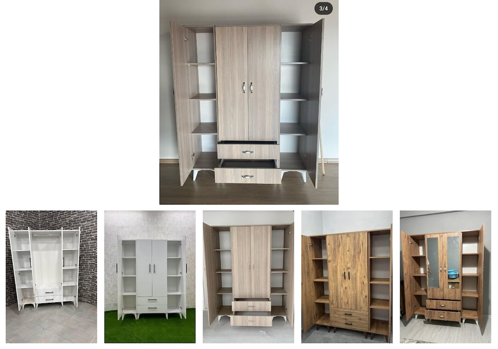 4 kapaklı elbise dolabı cvvermxvze - 6
