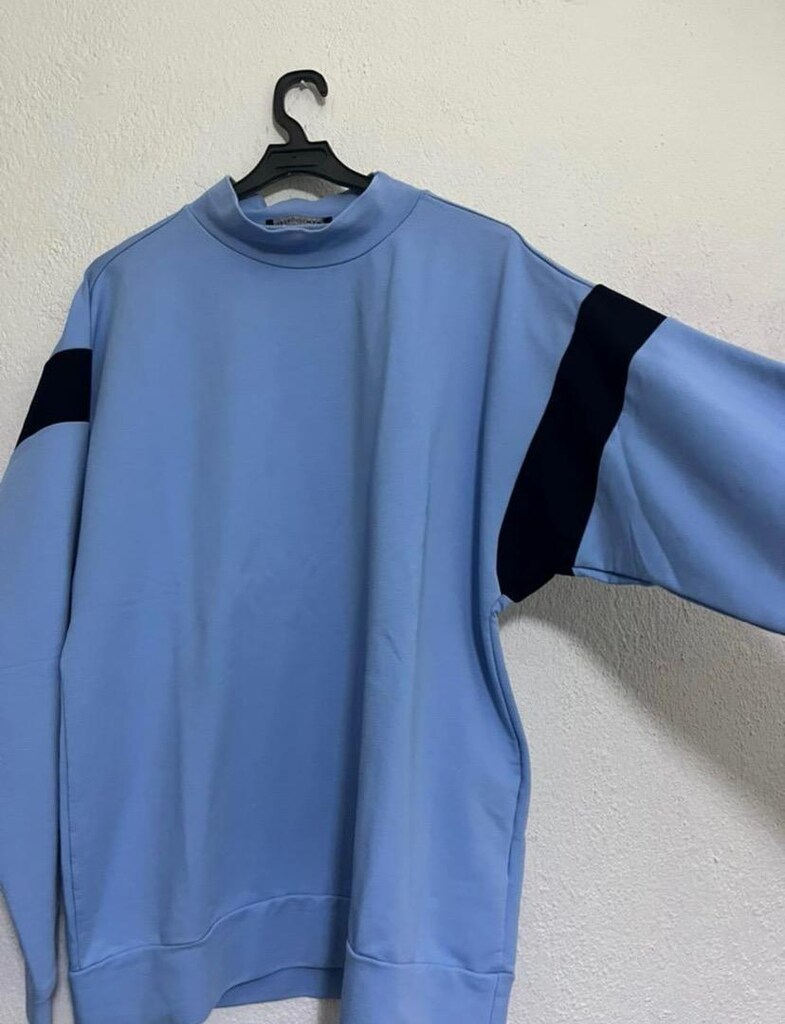 Trendyol man marka erkek mavi sweatshirt - 3