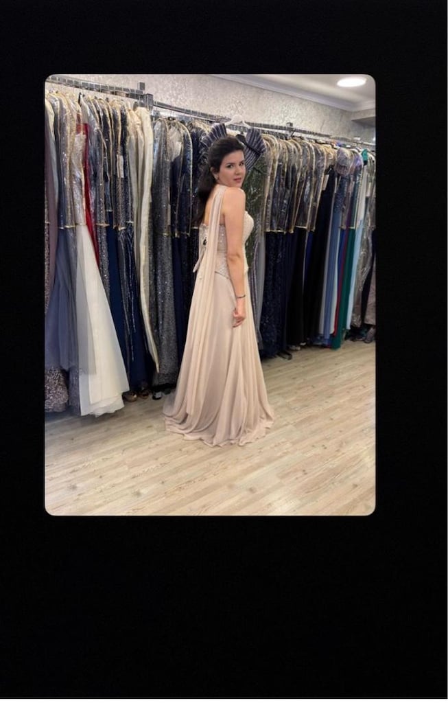 Nişan Elbisesi-Couture Taşlı ve Pelerinli-Nişanlık-Abiye-DüğünSöz - 5