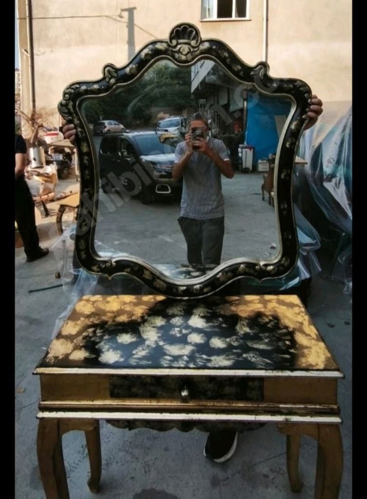 antika vintage sehpa,dresuar, vintage yemek masası takımı,yatakodasıTk - 12
