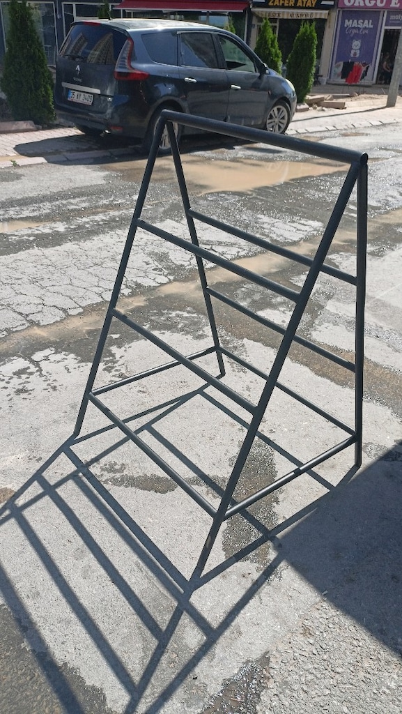 Dükkan Önü Reklam Tabelası 80×120 cm Çift Taraflı Metal Şase - 2