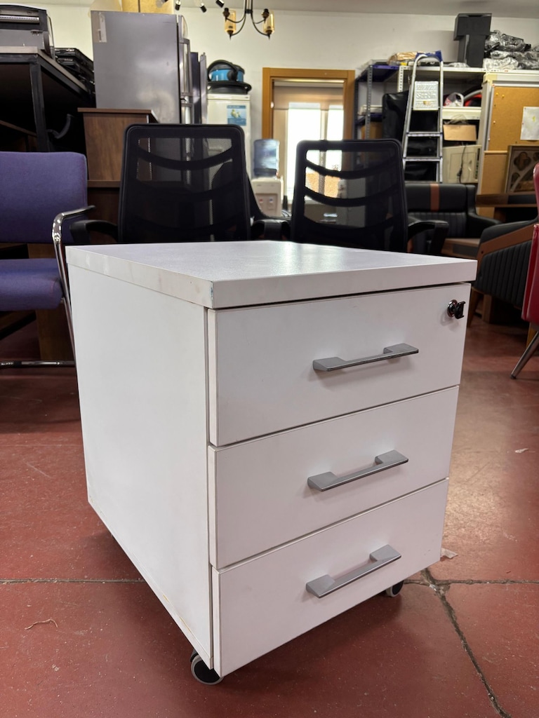 KLAS OFİS PENDİK 45x55x60 BEYAZ FREN SİSTEMLİ 3 ÇEKMECELİ KESON - 2