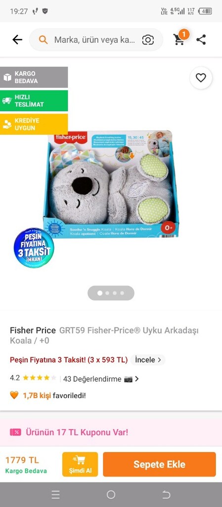 fisher price uyku arkadaşı - 2