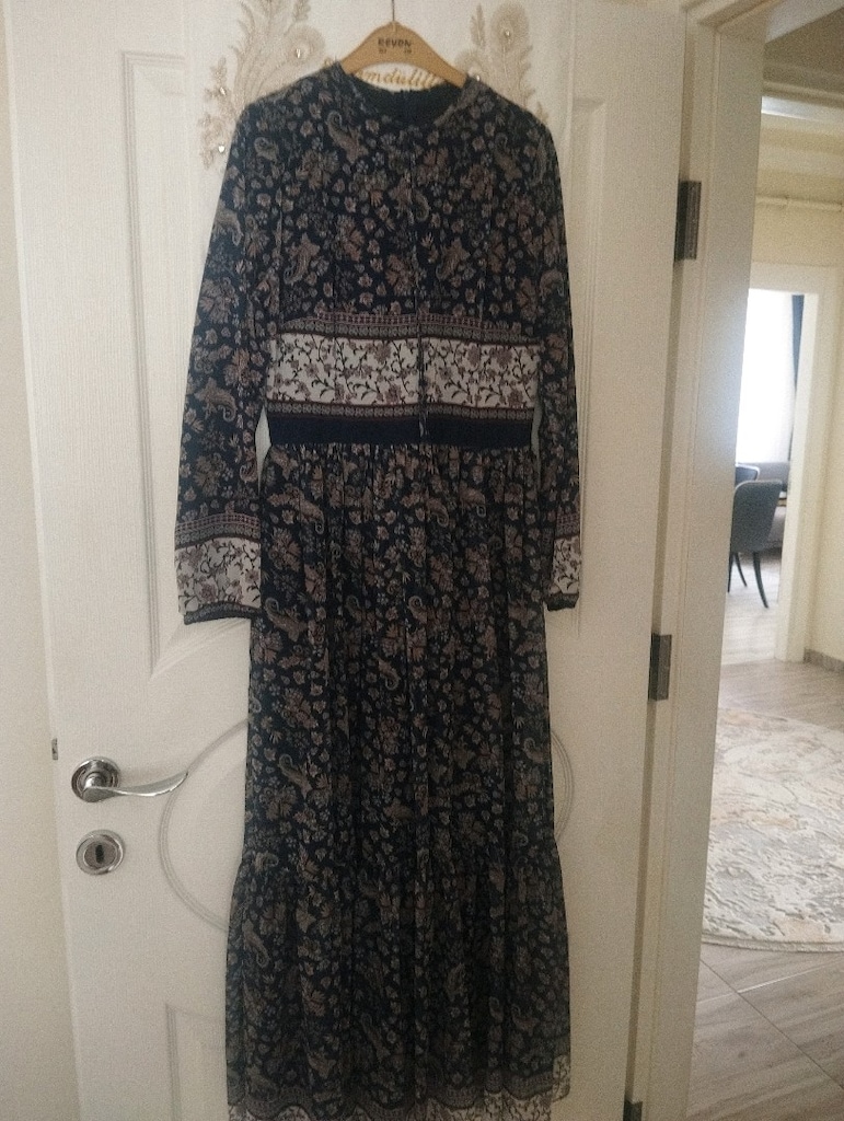 astarlı sifon elbise - 3