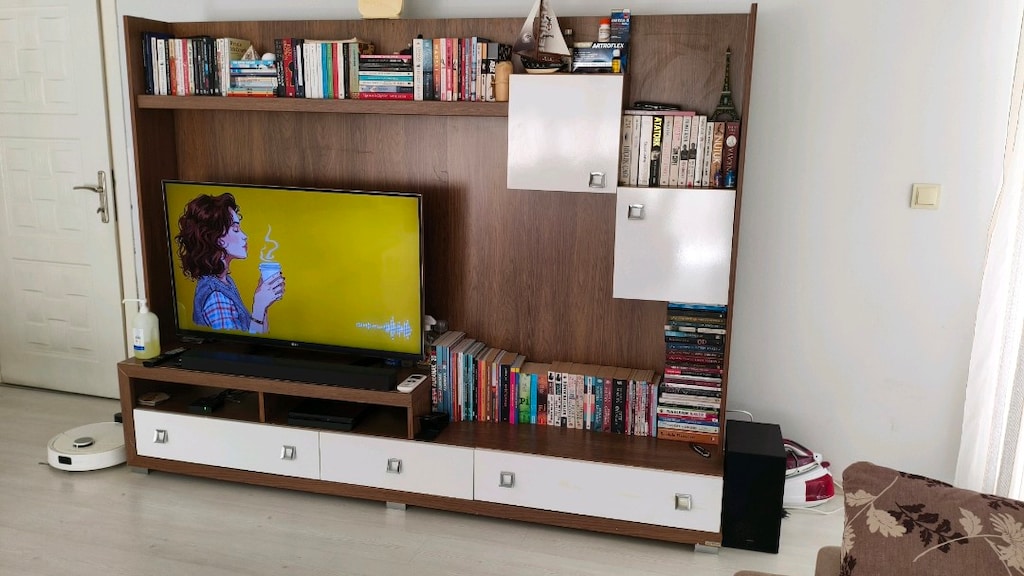 Oturma Odası Yemek Masası TV ünitesi Tüm Salon Takımı - 11